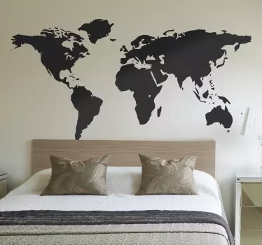 Wallstickers simpelt verdenskort  - TenStickers