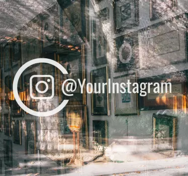 Personlig instagram vindue navn klistermærke - TenStickers