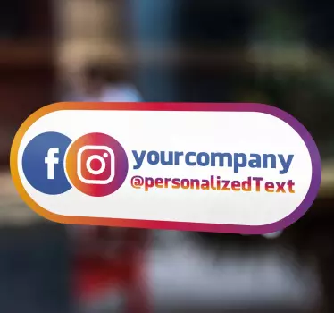 Facebook instagram butiksvinduesmærkat - TenStickers