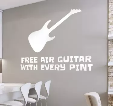 Gratis luftgitar med hvert pint-vægklistermærke - TenStickers