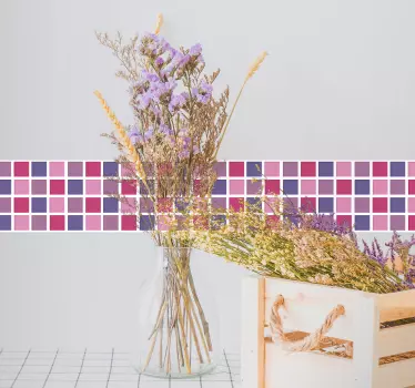 Violet toner flise kant klistermærke - TenStickers