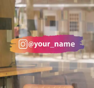 Personlig maling slagtilfælde instagram tegn klistermærke - TenStickers