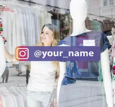 Personlig lilla instagram logo klistermærke - TenStickers