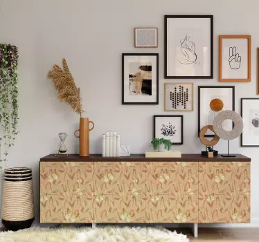 Efterårsflores mønster folie til møbler - TenStickers