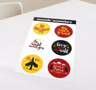 Blandede rejse klistermærker til bil - TenStickers