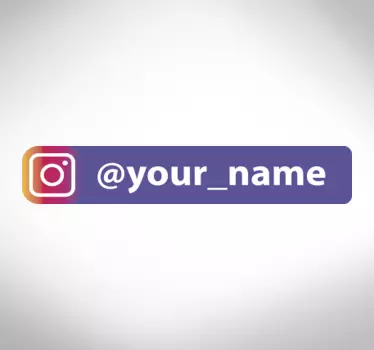 Personlig lilla instagram logo klistermærke - TenStickers