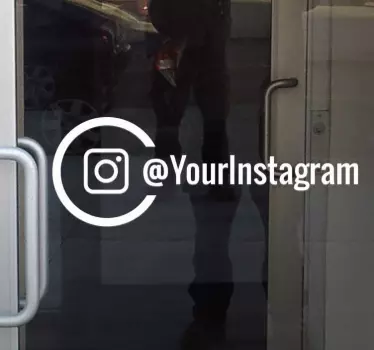 Personlig instagram vindue navn klistermærke - TenStickers