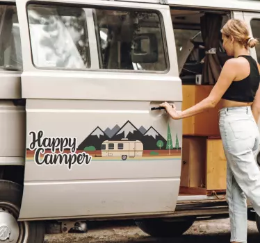 Glade camper klistermærke til campingvogn - TenStickers
