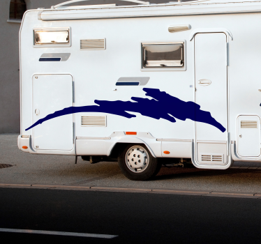 Dekorativ splash klistermærke til camping vogn - TenStickers
