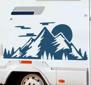 Bjergkæde klistermærke til campingvogne - TenStickers