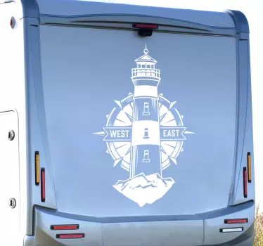 Fyr og kompas klistermærker til campingvogne - TenStickers