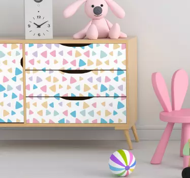 Pastelt barnligt mønster møbeldekor - TenStickers