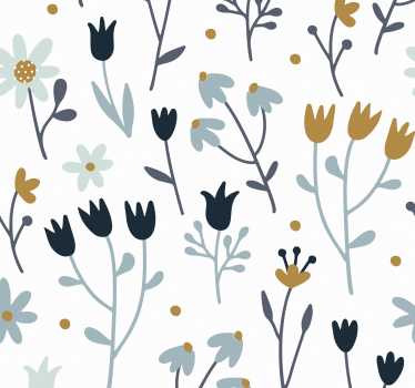 Minimalistiske blomster folie til møbler - TenStickers