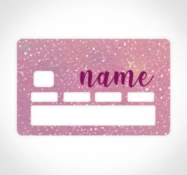 Personlig glitter pink bankkort klistermærke - TenStickers