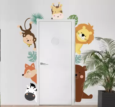Dyr ved døren glas klistermærke - TenStickers