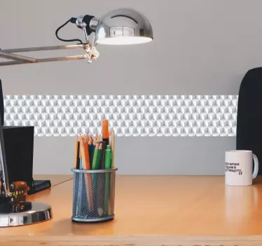 Gråt 3D kantbånd wallsticker - TenStickers