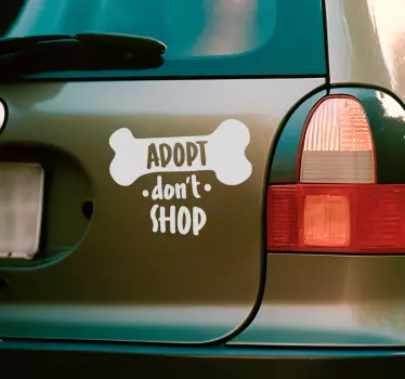 Adopter ikke butik kæledyr bilsticker - TenStickers