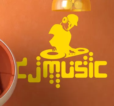 Dj musik væg klistermærke - TenStickers