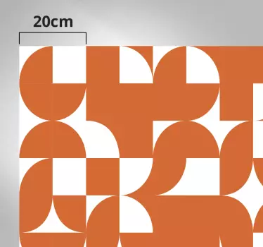 Folie til møbler med geometriske orange mønstre - TenStickers