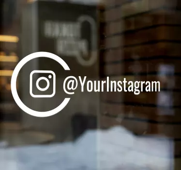 Personlig instagram vindue navn klistermærke - TenStickers