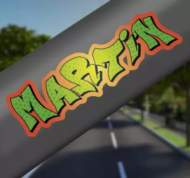 Graffiti stil tilpasses cykel navn klistermærke - TenStickers