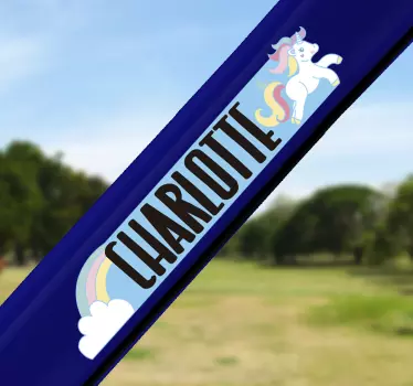 Tilpasses unicorn Klistermærke til cykel - TenStickers