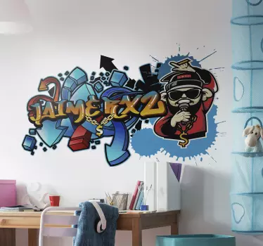Graffiti personlig vinyl vægkunst - TenStickers