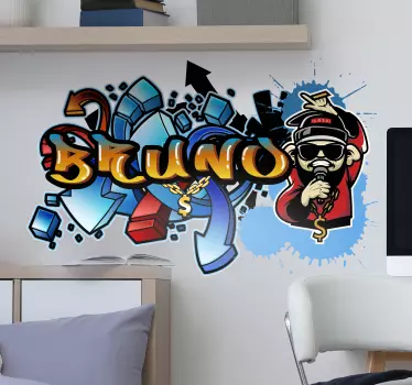 Graffiti personlig vinyl vægkunst - TenStickers