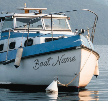 Kørebåd navn mærkat marine wallsticker - TenStickers