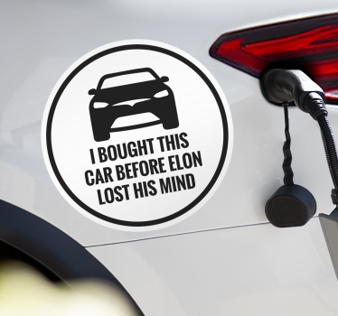 Tesla sticker til bil - TenStickers