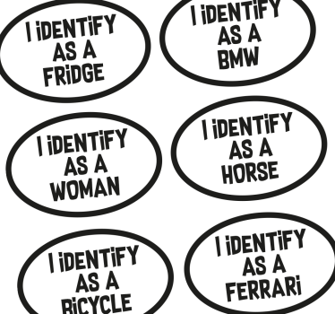 Jeg identificerer mig som klistermærke til bil - TenStickers