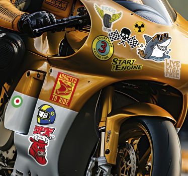 Bombe design pakke Klistermærker til motorcykel - TenStickers