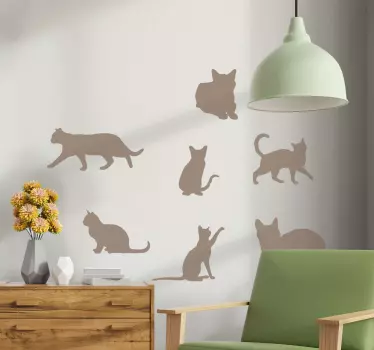 7 kat silhuetter hundemærkat - TenStickers