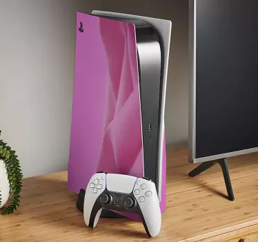 Abstrakt lyserød playstation 5 mærkat - TenStickers