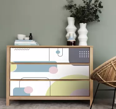 Abstrakt geometrisk mønster folie til møbler - TenStickers