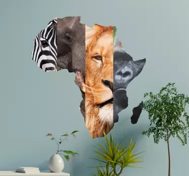 Afrikanske dyr animalsk mur mærkat - TenStickers