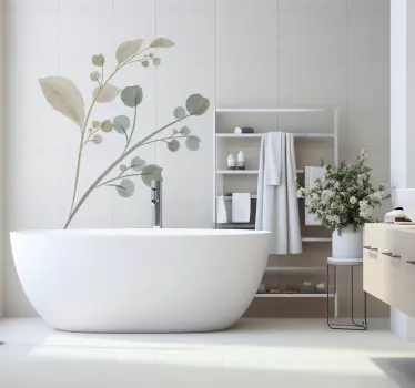 Akvarelbrønd badeværelse wallsticker - TenStickers