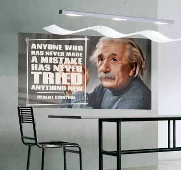 Albert Einstein citat sticker - TenStickers