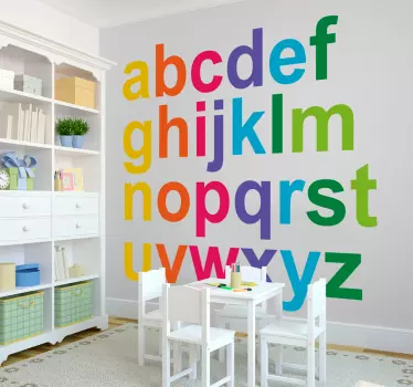 Alfabet minimalistiske farver alfabet vægklistermærke - TenStickers