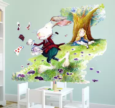 Alice i wonderland børns klistermærke - TenStickers