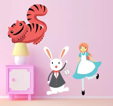 Alice i wonderland-klistermærket - TenStickers