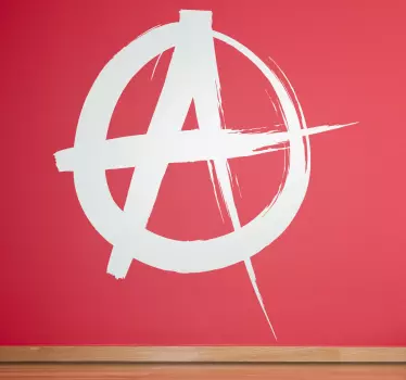 Anarchist Symbol Logo Sticker - TenStickers