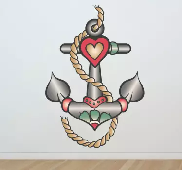 Anker tatovering væg klistermærke - TenStickers