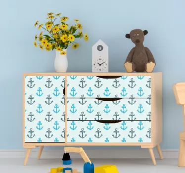 Ankermønsterstil folie til møbler - TenStickers