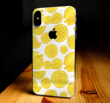 Appelsin og citron skitse iphone-mærkat - TenStickers