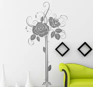Art deco roser dekal - TenStickers