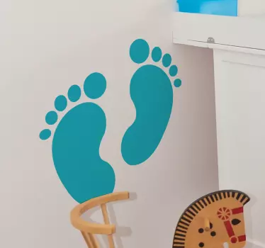 Baby fodspor vægklistermærke - TenStickers