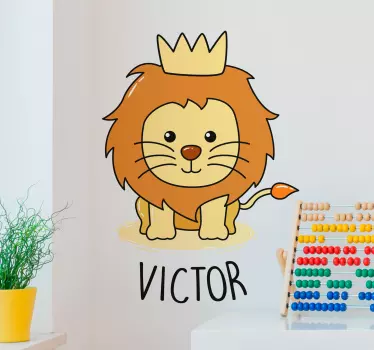 Baby løve tegning vilde dyr klistermærke - TenStickers