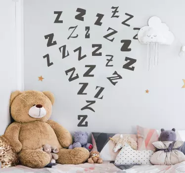 Baby sengetid hvisker vægoverføringsbillede - TenStickers
