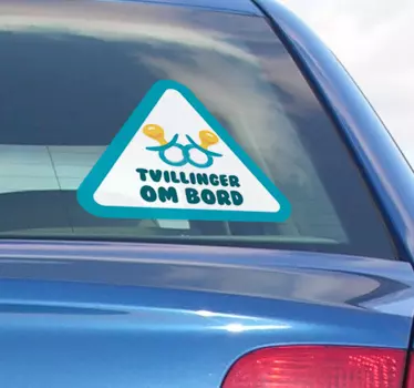 Baby tvillinger ombord køretøj klistermærke - TenStickers
